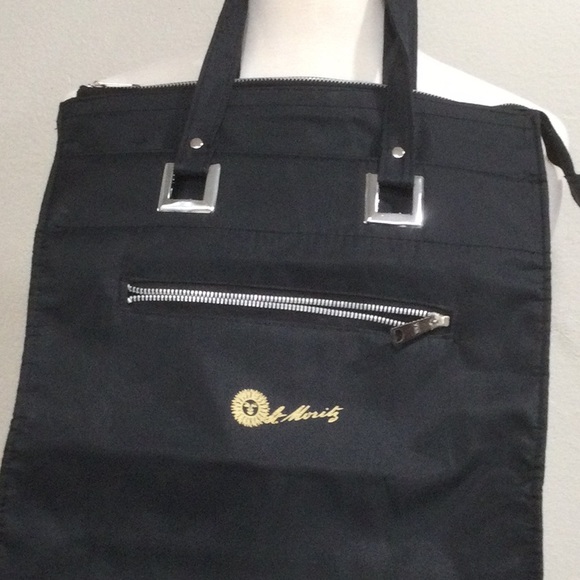 St Moritz Black with Logo Large Handbag/Bookbag/Laptop/Overnight Bag - Picture 2 of 11